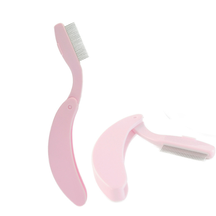 Foldable Stainless Steel Eyebrow Eyelash Brush Mascara Comb