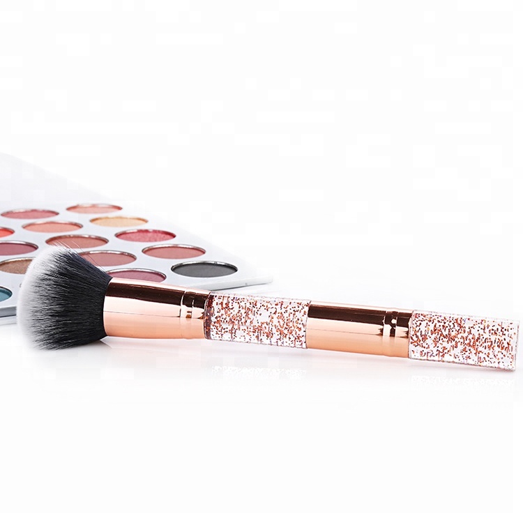 Trending Products 2018 New Arrival Maquillaje Profesional Blush Brush Glitter Vegan Blush Brush For Makeup