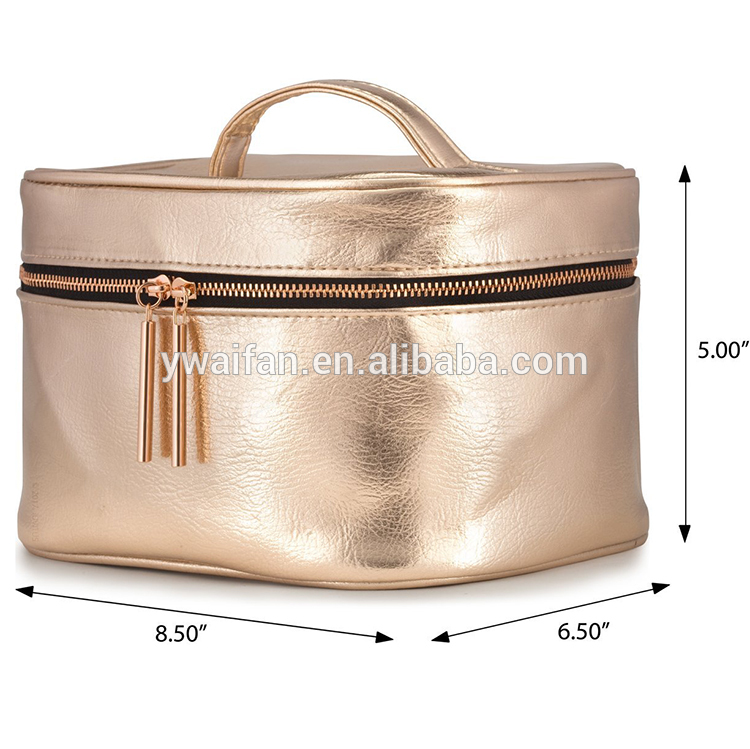 PU Leather Travel Toiletry Dopp Kit Wash Bag Case for Men Women