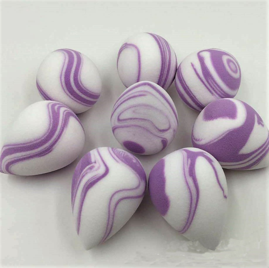 mix color marble purple makeup sponge blender cosmetic beauty powder sponge puff Latex free