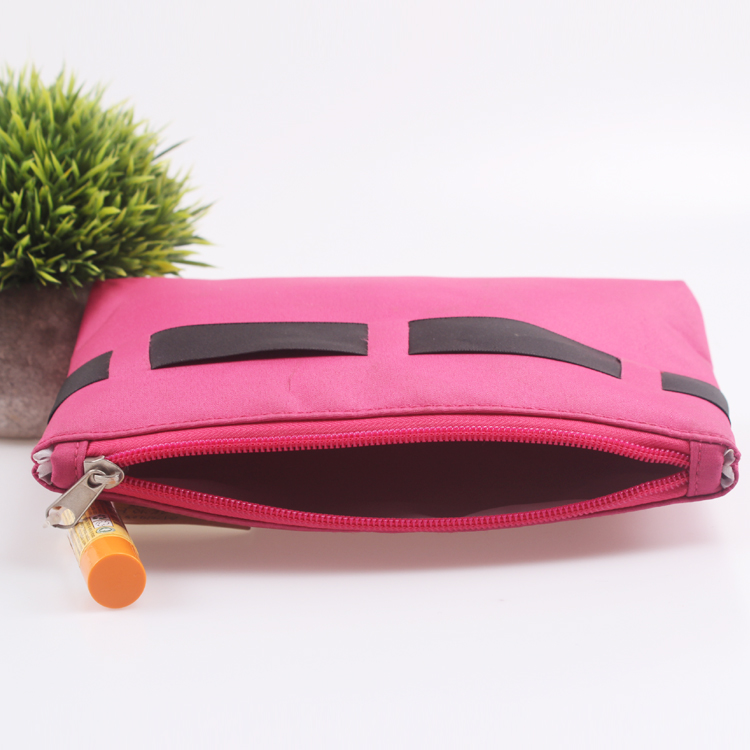 Customize Made Polyester Cosmetic Zipper Pouch Beauty Makeup Travel Bag