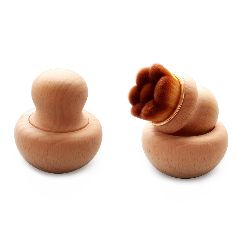 2019 Cosmetic Bamboo Mushroom Kabuki Foundation Brush