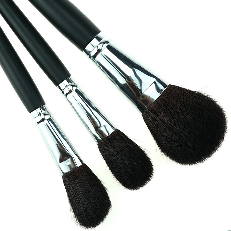 Professional customized 21pcs natural hair makeup brush set with women makeup bag pouch