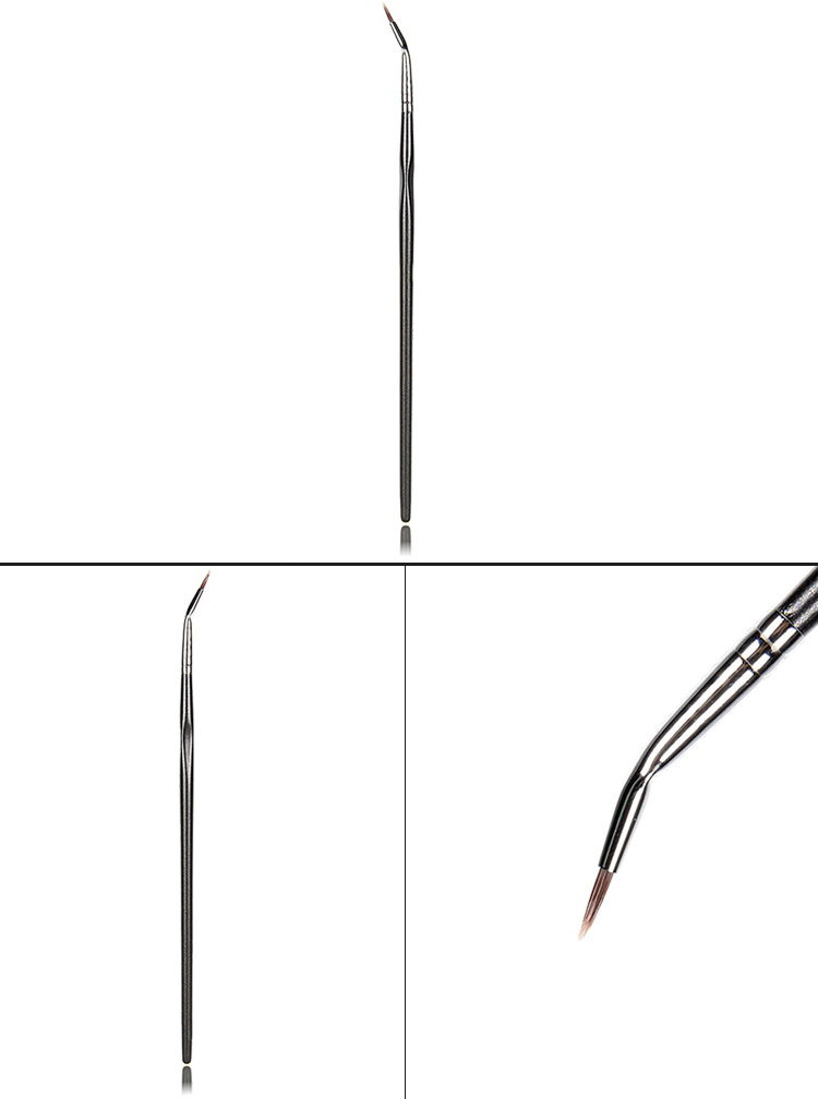 Professional bent eyeliner brush for creating the winged cat eye look