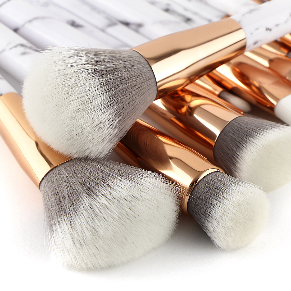 professional vendor 15 pcs custom your own brand marble foundation brushes brunello cucinelli makeup brush set