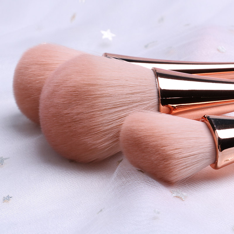 Luxury Plating 10pcs Makeup Brush Set With Bag