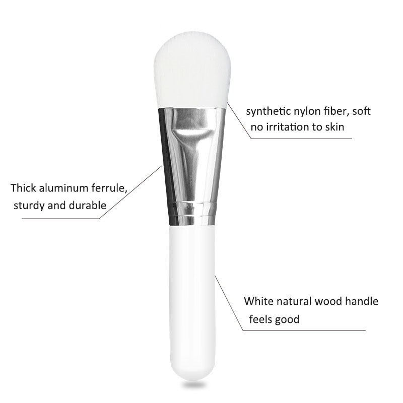Makeup Facial Mask Brush Nylon Hair Cosmetic Tool 10cm Mini White Face Mask Brush