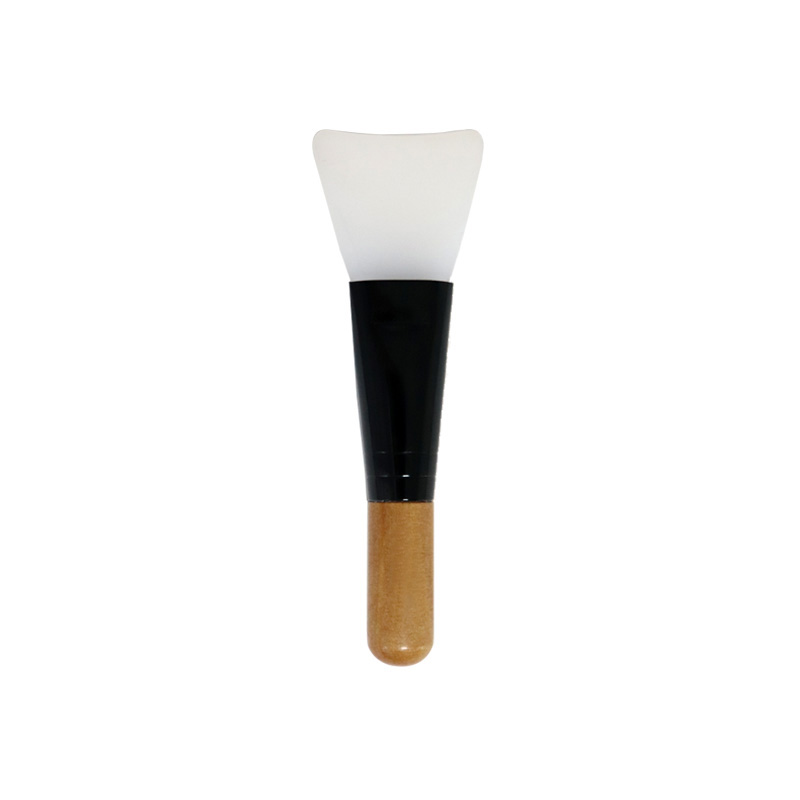 MINI Mask brush fan Silicon wood handle beauty Tool Liquid Cream Foundation brush