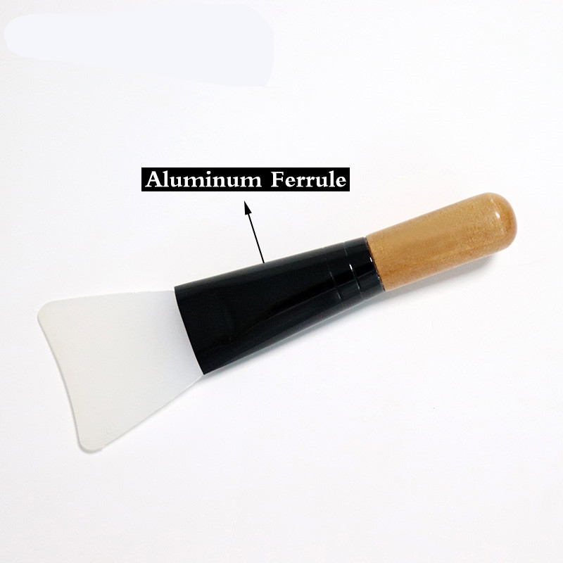 MINI Mask brush fan Silicon wood handle beauty Tool Liquid Cream Foundation brush