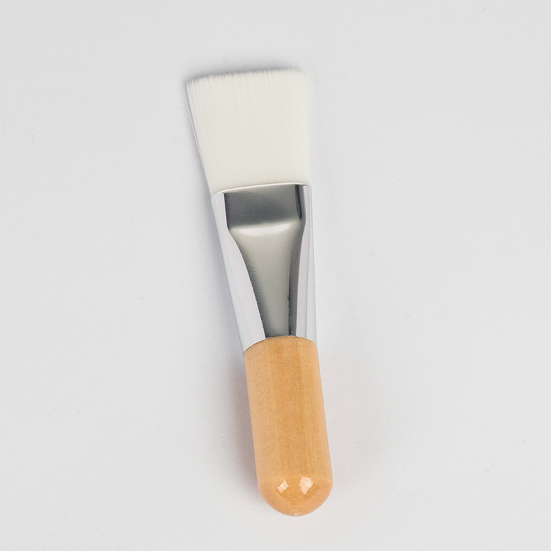 Private Label Skin Care Soft Hair Short Handle Facial Mask Brush Wood Mini Mask Brushes