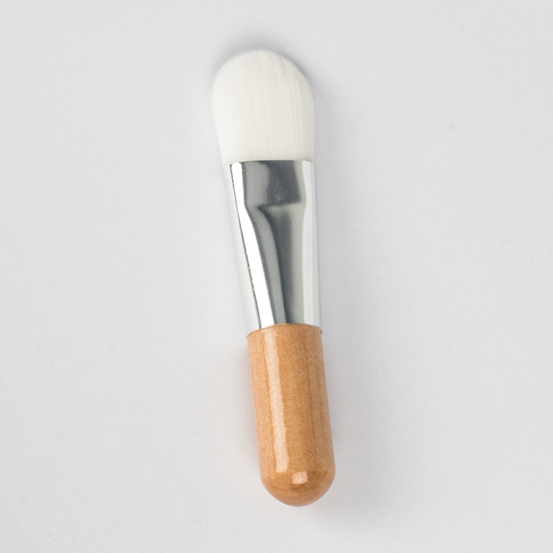 Private Label Skin Care Soft Hair Short Handle Facial Mask Brush Wood Mini Mask Brushes