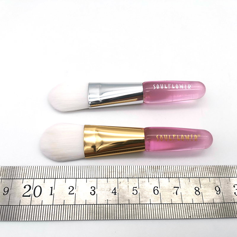 Mini plastic handle synthetic vegan face mask brush spa mask applicator brush