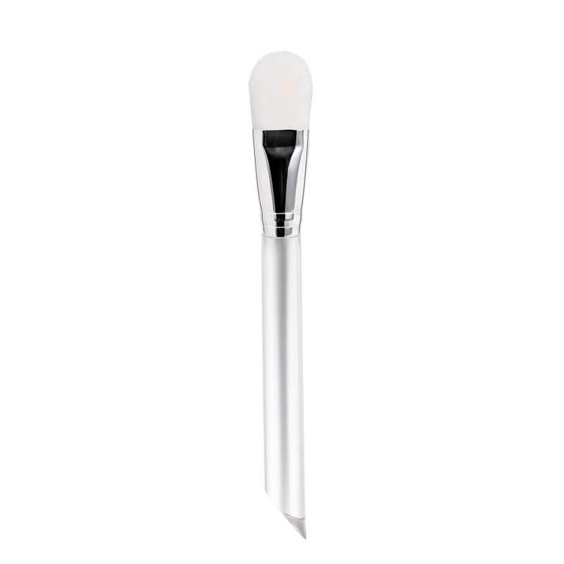 Synthetic hair transparent angled acrylic handle makeup brush white mask brush, $0.52--$1.12 / Piece, Silicone, Face Mask Brush.Source from Shenzhen Jafon Beauty Co.,Ltd.