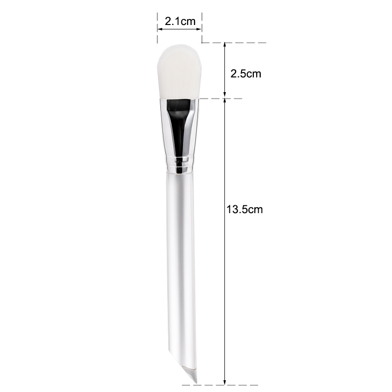 Synthetic hair transparent angled acrylic handle makeup brush white mask brush, $0.52--$1.12 / Piece, Silicone, Face Mask Brush.Source from Shenzhen Jafon Beauty Co.,Ltd.