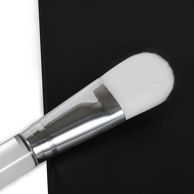 Synthetic hair transparent angled acrylic handle makeup brush white mask brush, $0.52--$1.12 / Piece, Silicone, Face Mask Brush.Source from Shenzhen Jafon Beauty Co.,Ltd.
