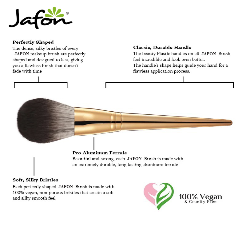 Synthetic vegan cruelty free makeup brushes set 8pcs gold plastic handle makeup brushes