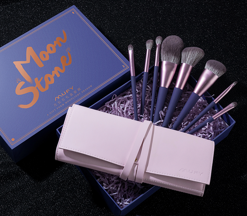 Luxury High Quality Vegan Make Up Brushes Bling Custom Cosmetic Makeup Brush Set With Gift Box