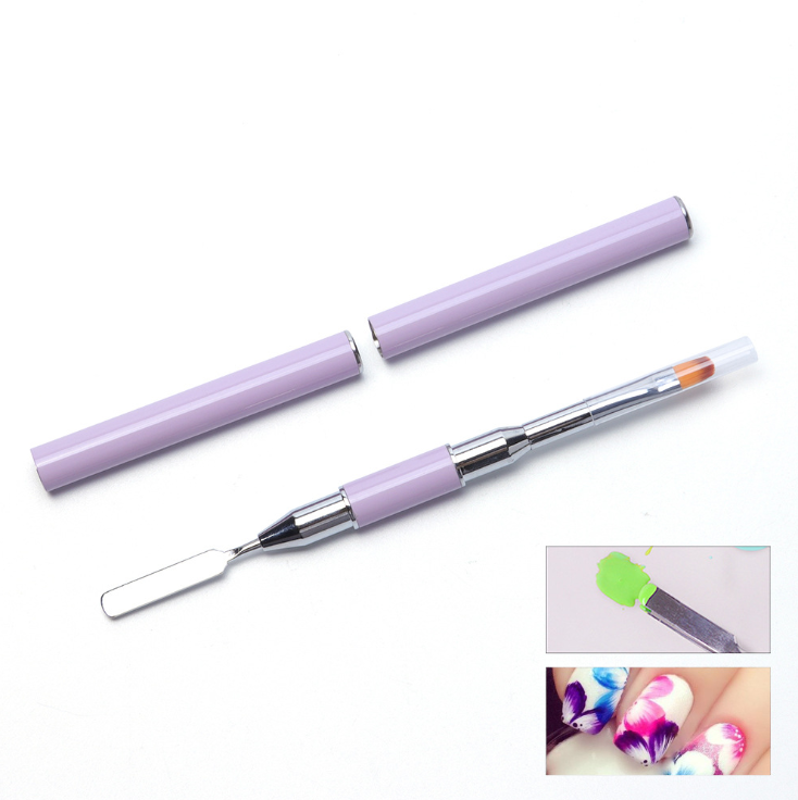 High Quality Custom Logo double-head Nail Brushes Acrylic Nail Art Brush