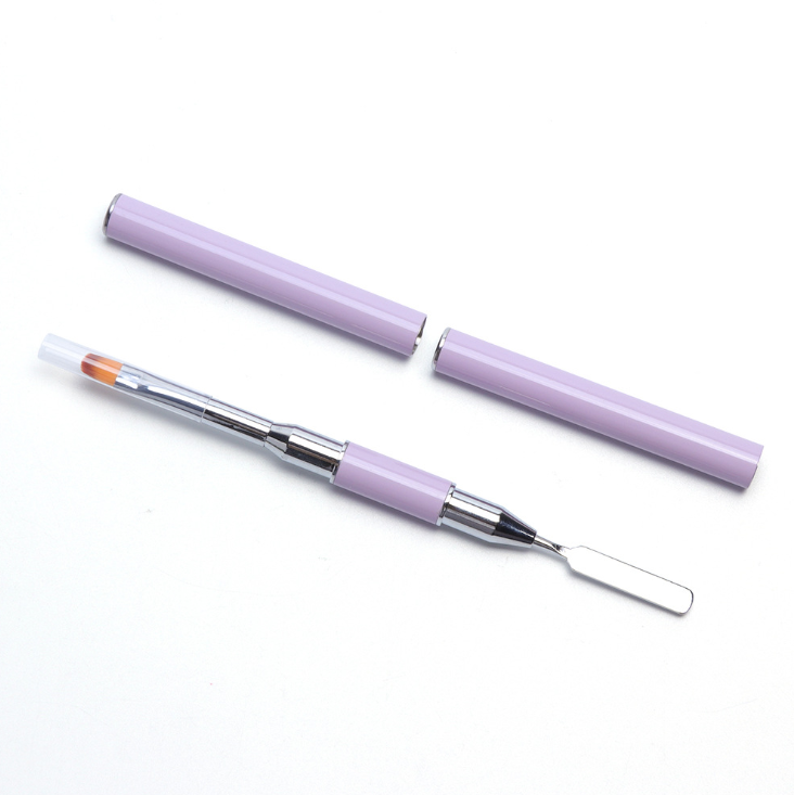 High Quality Custom Logo double-head Nail Brushes Acrylic Nail Art Brush