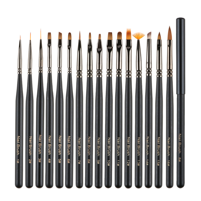 Amazons Online Customize Nail Acrylic Brush Pure Kolinsky Manicure Tool Professional Detailed Nail Art Brush Set
