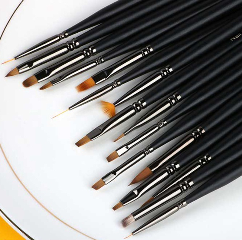 Amazons Online Customize Nail Acrylic Brush Pure Kolinsky Manicure Tool Professional Detailed Nail Art Brush Set