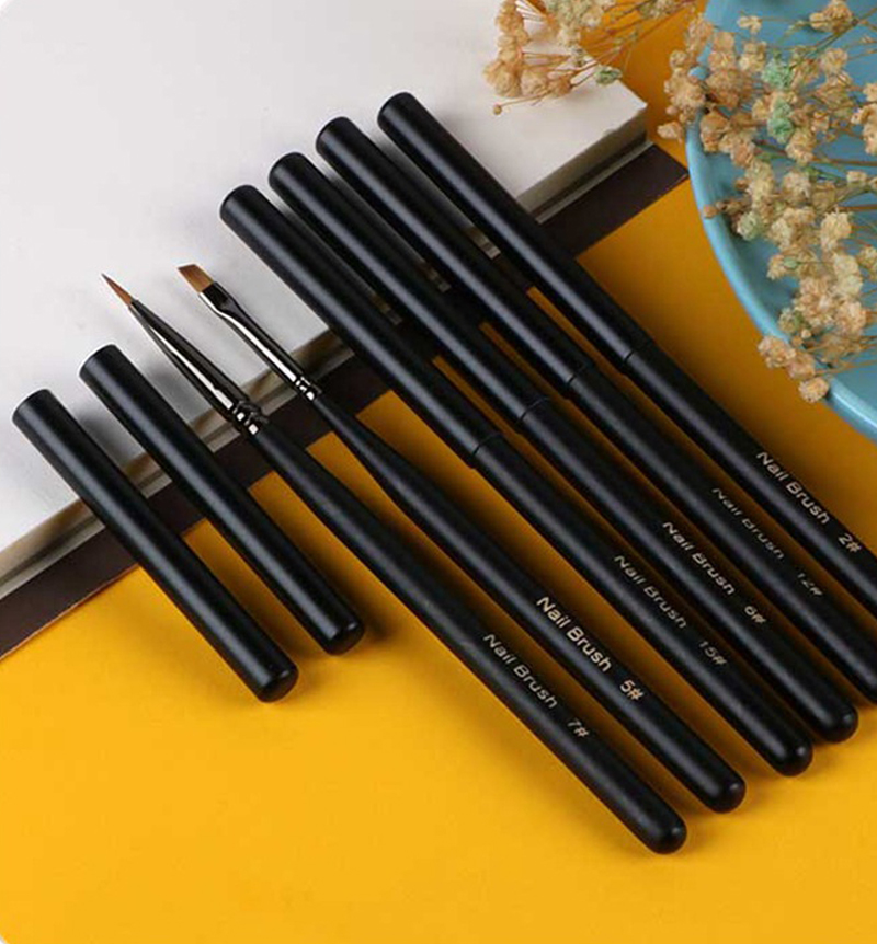 Amazons Online Customize Nail Acrylic Brush Pure Kolinsky Manicure Tool Professional Detailed Nail Art Brush Set