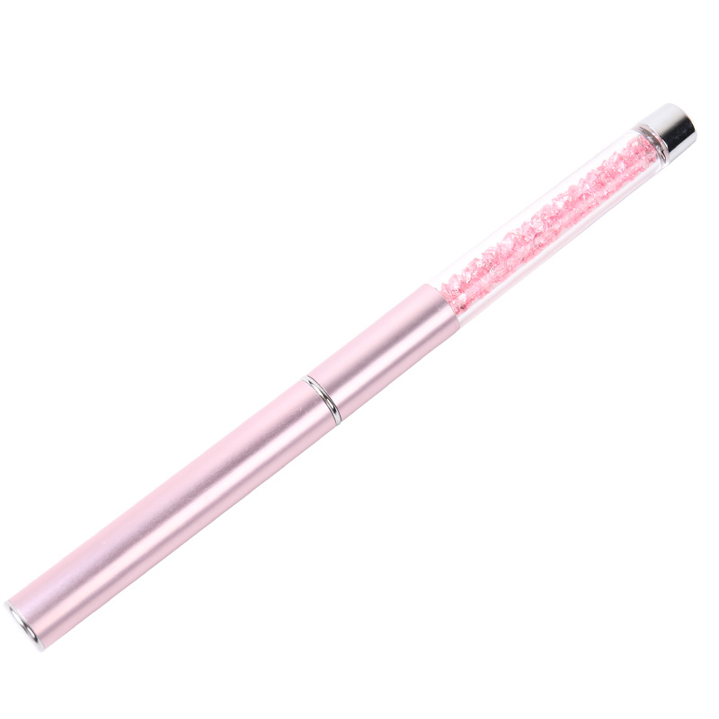 Professional Custom Logo Pink 100% konlinsky Sable Nail Art Acrylic 3D Painting Pen Drawing Brush