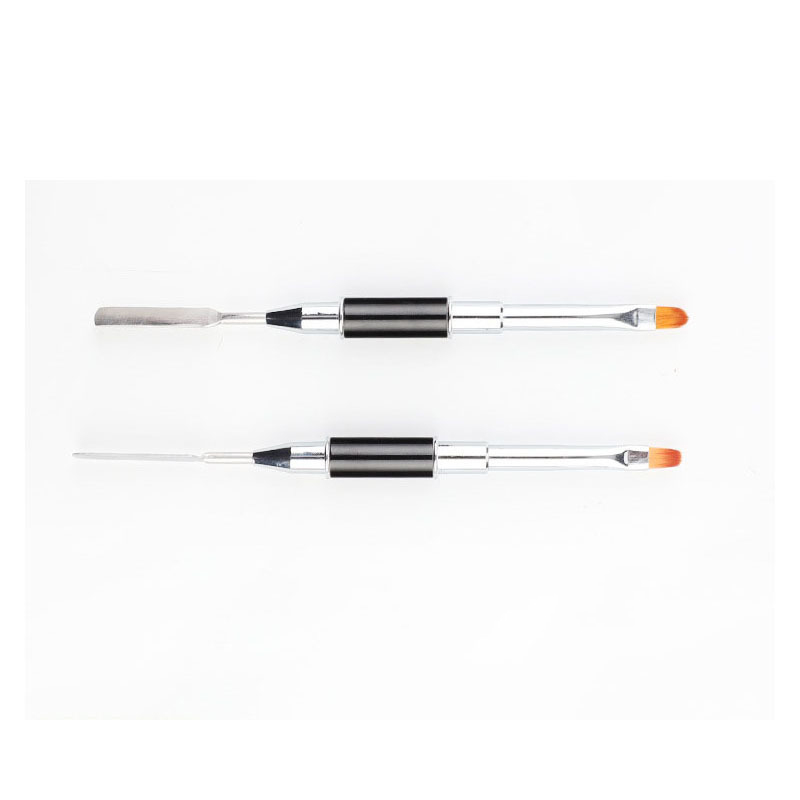 Dual Ended Nail Art Acrylic UV GEL Extension Builder Flower Painting Brush Pen Poly UV Gel Spatula Stick Manicure Tool