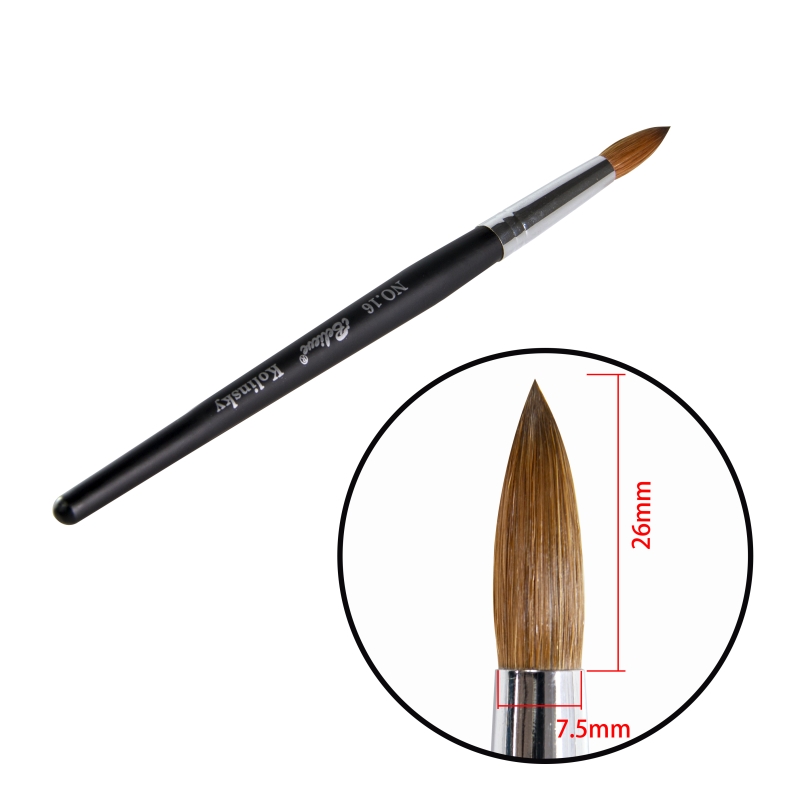 International size iBelieve 100% pure kolinsky nail art acrylic brush