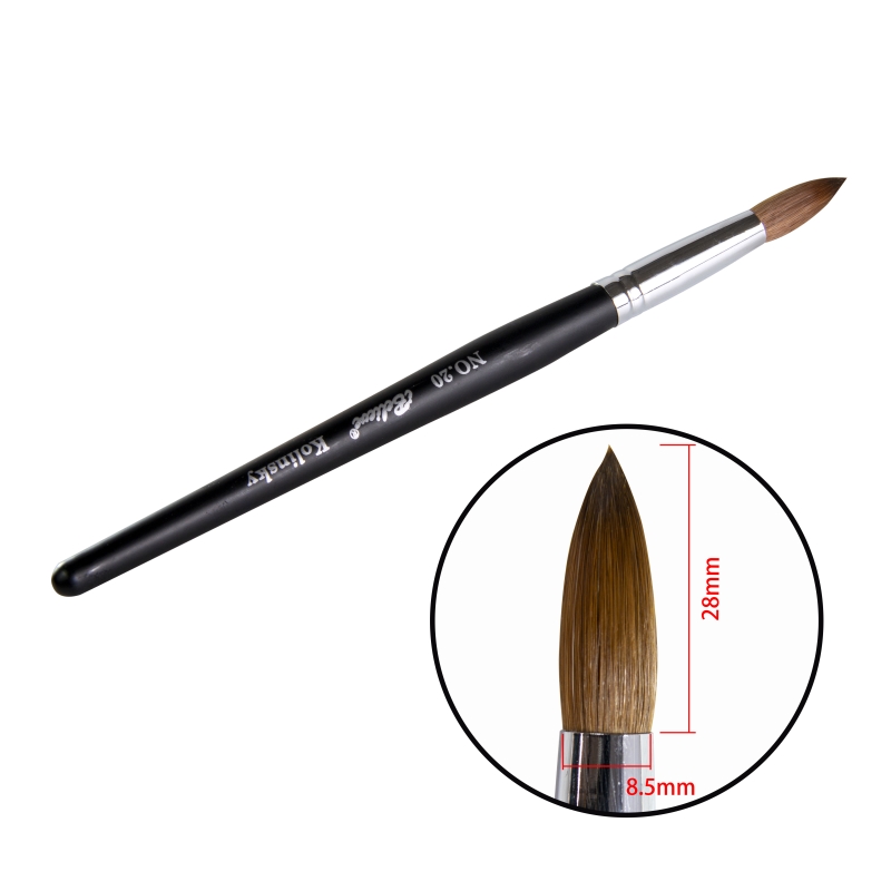 International size iBelieve 100% pure kolinsky nail art acrylic brush