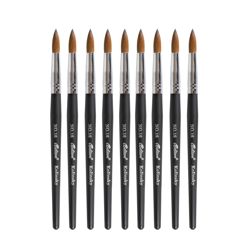 International size iBelieve 100% pure kolinsky nail art acrylic brush