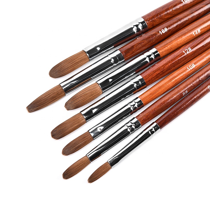 Professional 100% Pure Kolinsky Wooden Acrylic Nail Brush