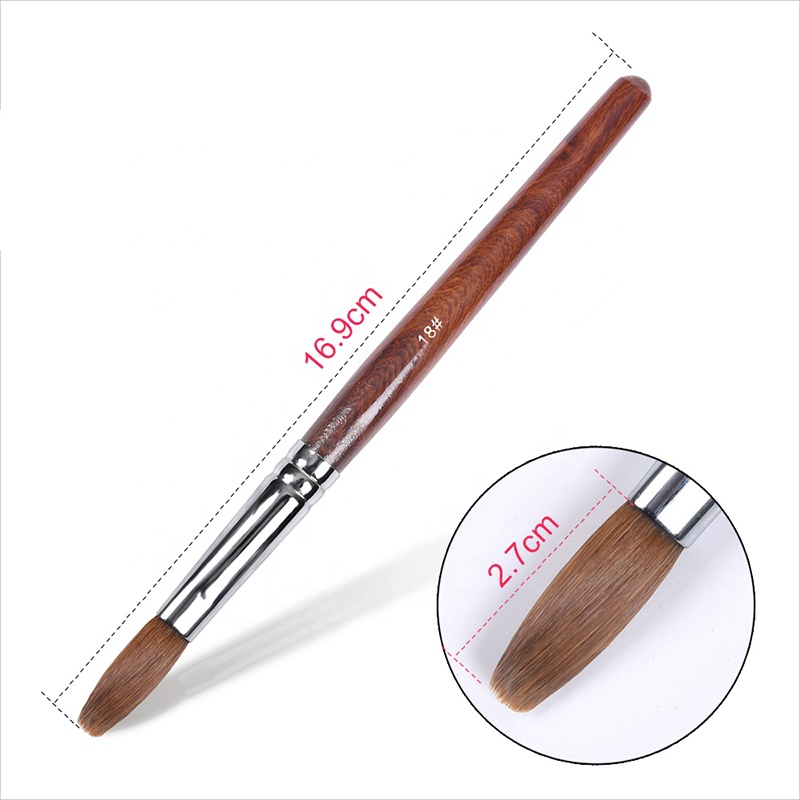 Professional 100% Pure Kolinsky Wooden Acrylic Nail Brush