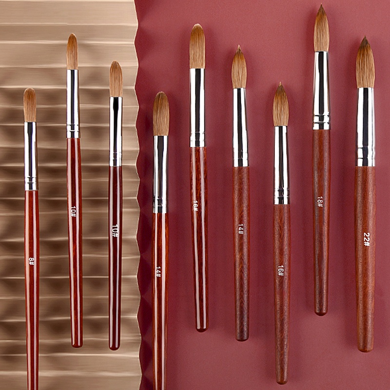 Professional 100% Pure Kolinsky Wooden Acrylic Nail Brush