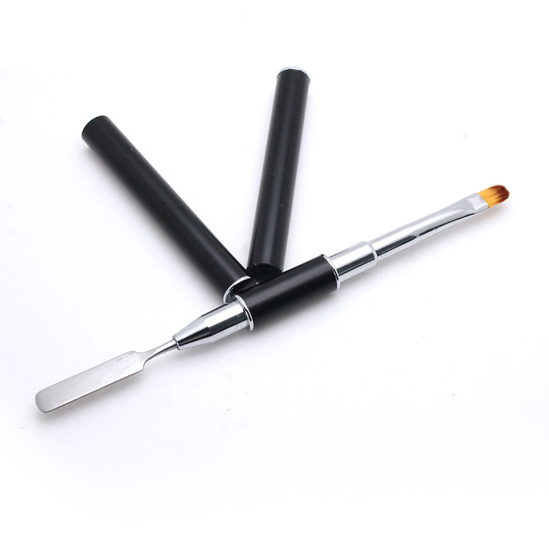 Double-head nail brush-phototherapy steel sheet pen + nail brush