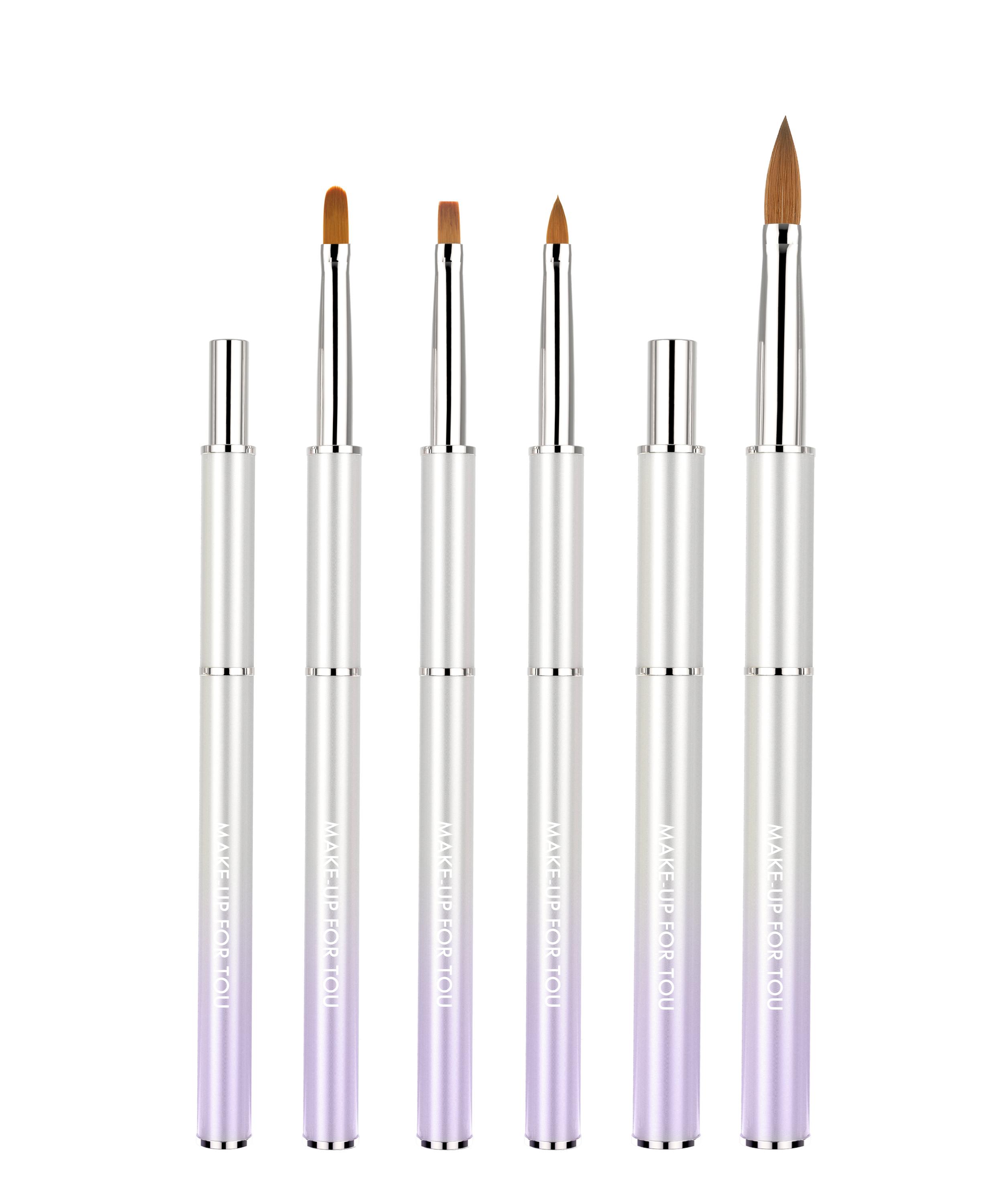 Hot sell Nail art brush Metal Handle Kolinsky Hair Cosmetic Nail Art gel Brush