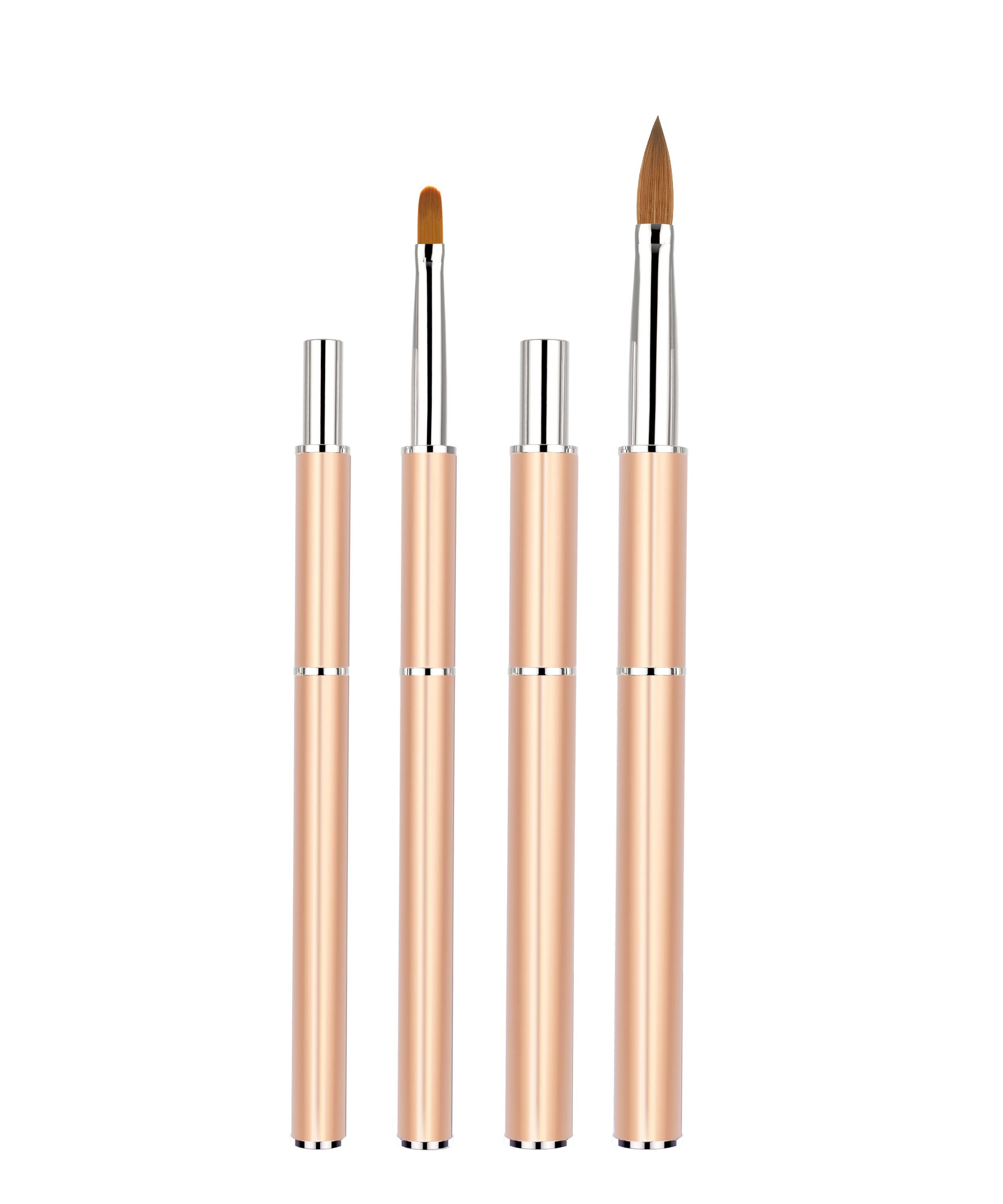 Hot sell Nail art brush Metal Handle Kolinsky Hair Cosmetic Nail Art gel Brush