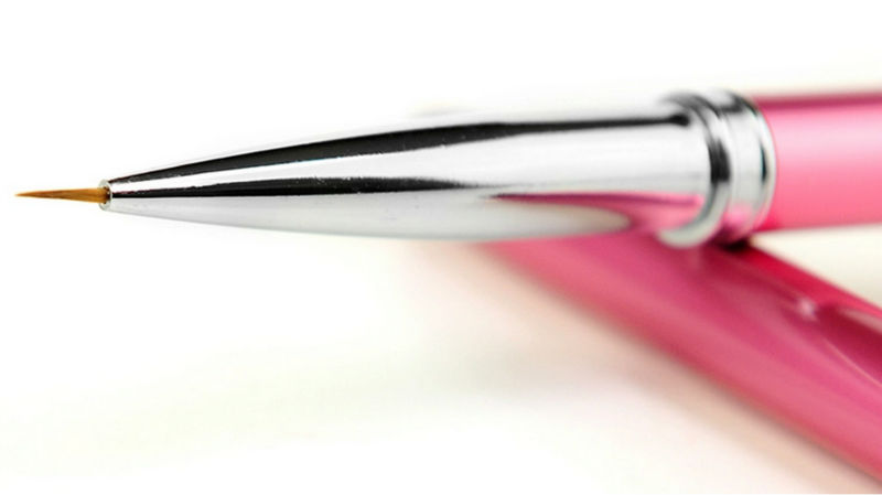 Popular Lovely Pink Mental Handler Acrylic Brush Nail Art Brush for Nail Beauty