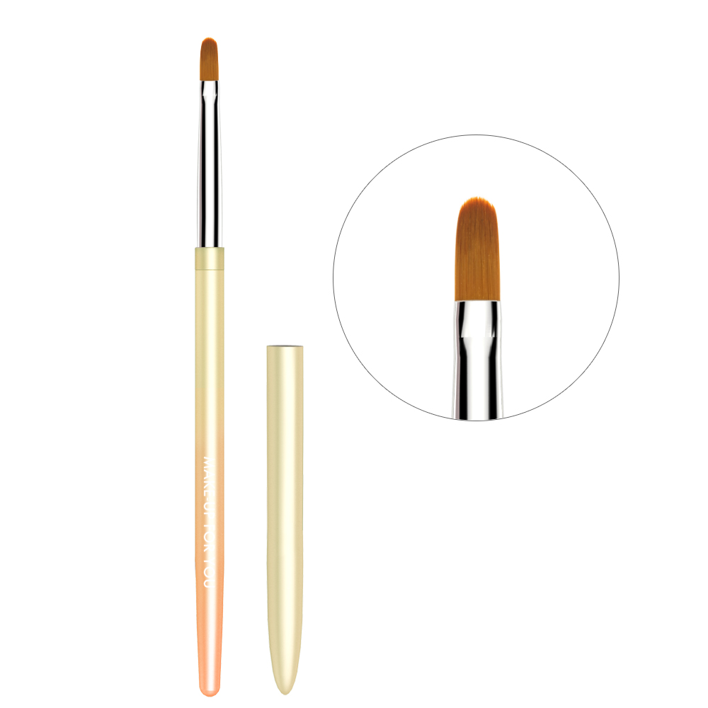 Wholesale high quality professional manufacture Metal Handle Kolinsky cosmetic makeup Nail Art Gel Brush for cheap