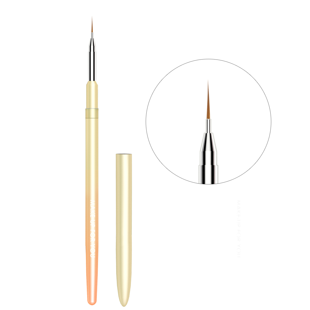Wholesale high quality professional manufacture Metal Handle Kolinsky cosmetic makeup Nail Art Gel Brush for cheap