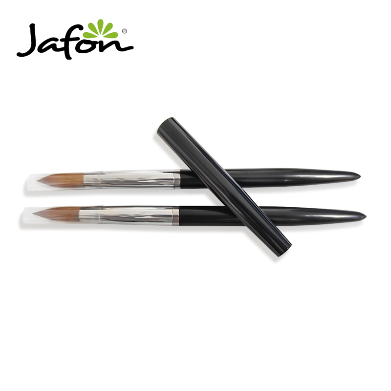 Wholesale Price Black Metal Handle Nail Sable acrylic brush 100% Pure Kolinsky Acrylic Nail Brush