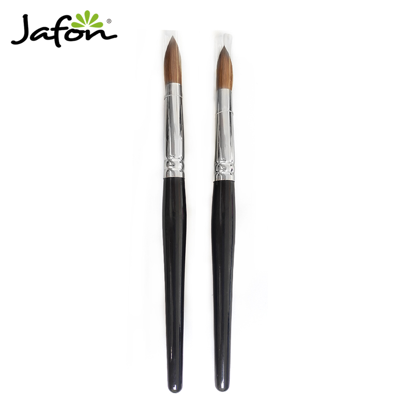 High Quality Black Wood Handle 100% Pure Kolinsky Brush Stable Hair Acrylic Nail Brush