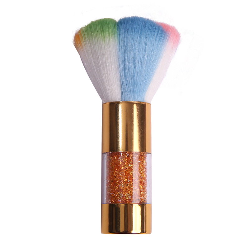 high quality crystal acrylic handle dust brush for nail art nail cleaning brush Blush brush for beauty
