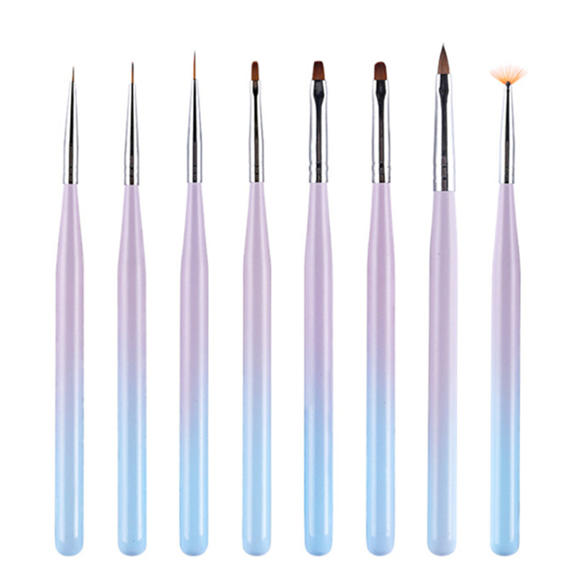 Acrylic Liquid Powder Carving Gel Brush Kolinsky Nail Art Brush Set