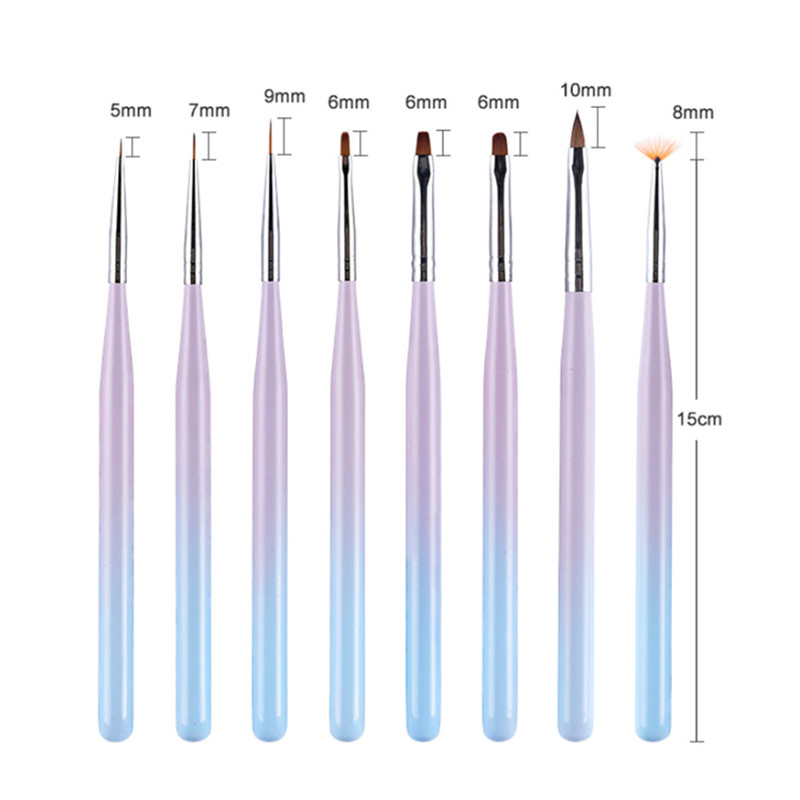 Acrylic Liquid Powder Carving Gel Brush Kolinsky Nail Art Brush Set