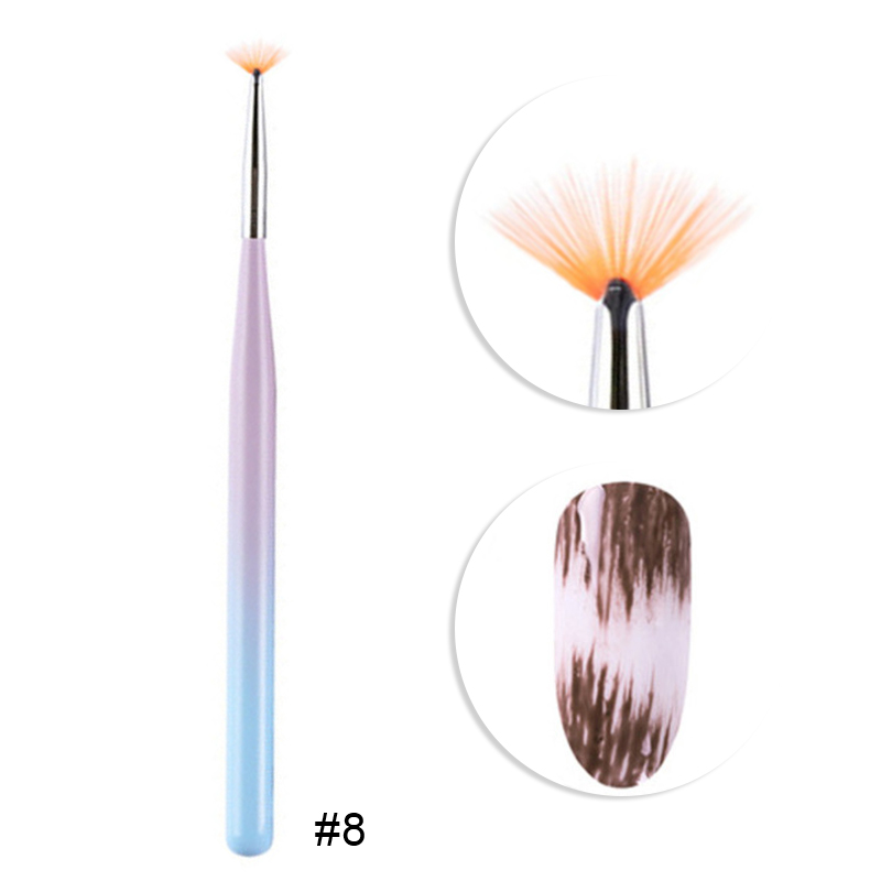 Acrylic Liquid Powder Carving Gel Brush Kolinsky Nail Art Brush Set