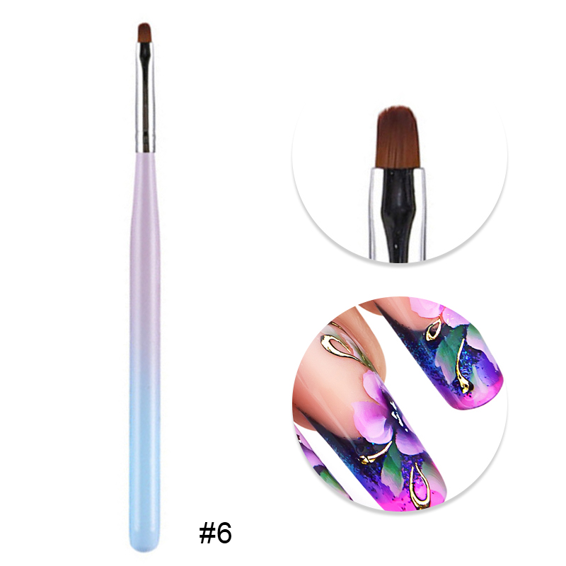 Acrylic Liquid Powder Carving Gel Brush Kolinsky Nail Art Brush Set