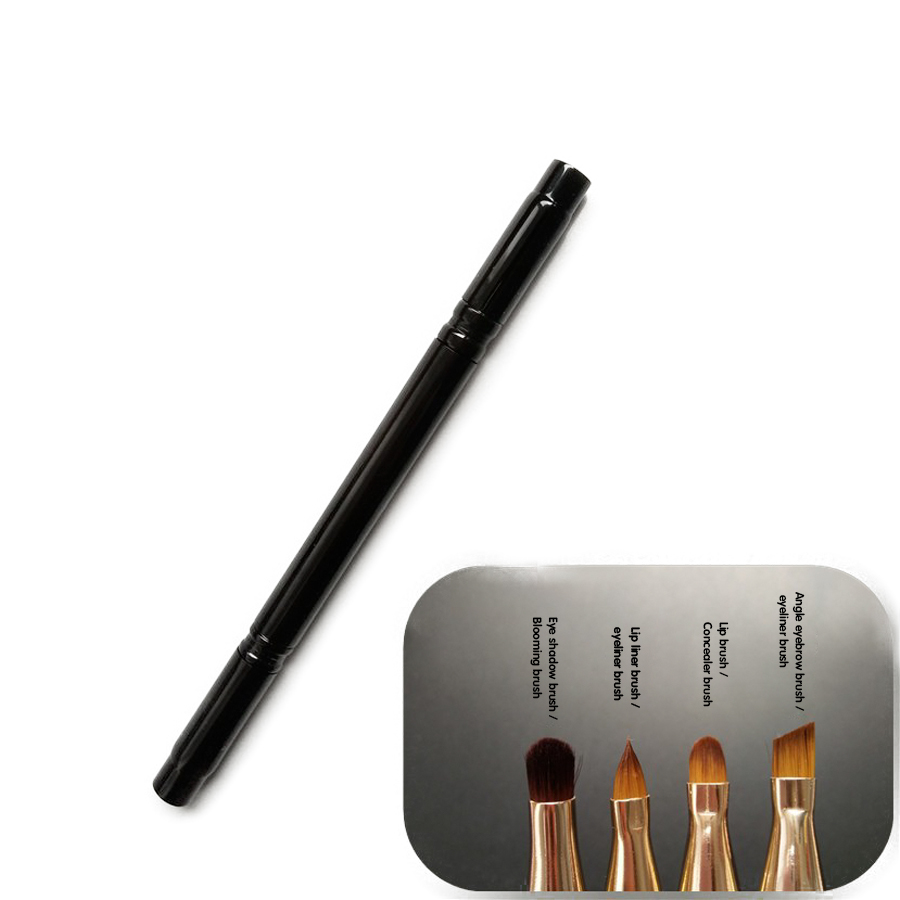 Double Sided Makeup Eyeshadow brushes Stackable double-headed metal eye lip brush
