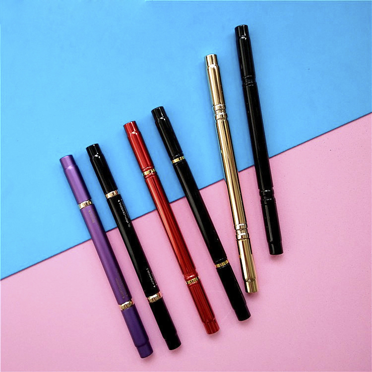 Double Sided Makeup Eyeshadow brushes Stackable double-headed metal eye lip brush