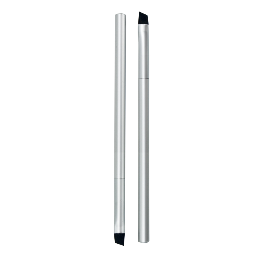 Full aluminum handle and ferrule makeup eyeshadow eyebrow brush eye lip silicone brush makeup